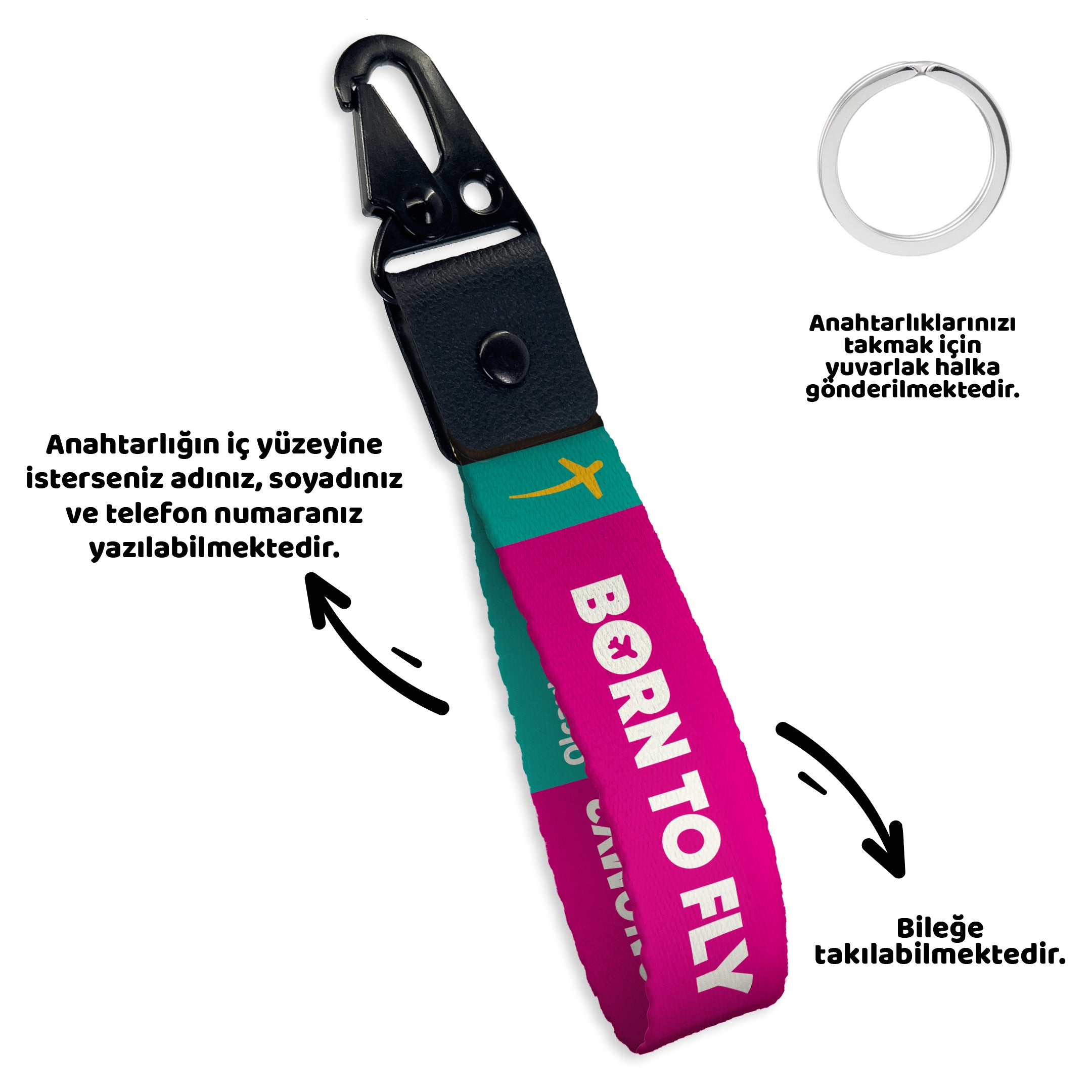 BORN TO FLY | Anahtarlık | 7 Renk